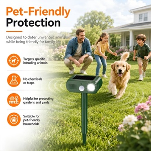 Répulsif Solaire Étanche à Détection de Mouvement Infrarouge Ultrasonique pour Animaux (Rats, Chats, Chiens) – Idéal pour Jardin et Ferme (Vente en Gros) - Product Image 4
