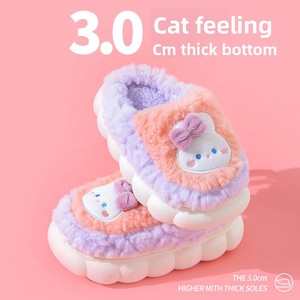 Scarpe invernali in camoscio per bambini e bambine, calde, antiscivolo, foderate in peluche, abbinate genitore-figlio, con punta chiusa, per neonati e bambini piccoli, con fiocco. - Product Image 2