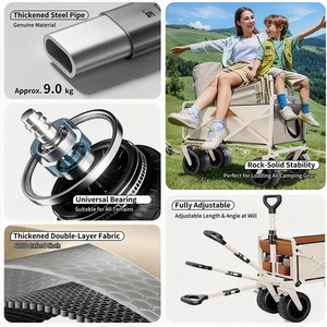 Carritos Plegables Personalizados al por Mayor con Altura de Manija Ajustable (74-103 cm) - Carritos de <span class=keywords><strong>Mano</strong></span> para Compras y Transporte en Supermercados - Product Image 3