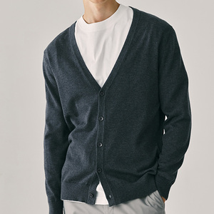 2024 Cotton Wool Cashmere Sweater Factory Casual Slim Fit Chunky Ribbed Knitted <b>Cardigan</b> <b>for</b> <b>Men</b> - Product Image 3