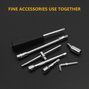 53 Piece Socket Tool <b>Kit</b> 1/4 In Drive Ratchet Wrench Set For Automotive Mechanical Repair Home Use - Product Image 3