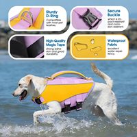 Gilets de sauvetage pour animaux de compagnie LovitWear en polyester bicolore, haute flottabilité, imperméables, résistants aux déchirures, pour grands chiots, universels, ajustables, sécuritaires