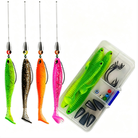 LOVITA Nouveau Kit de leurres souples artificiels pour la pêche à la ligne, conception spirale queue en T Texas Rig, anti-accrocs, le plus vendu au monde