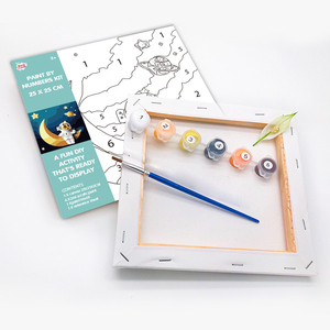 Personalizada Popular dibujos animados marco interior para colorear niños DIY pintura al óleo por números para adultos pintura - Product Image 1