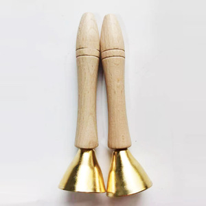 Juego de instrumentos musicales de madera y metal con pandereta, platillos, maracas, castañuelas, campanas y triángulos para niños y principiantes - Product Image 4
