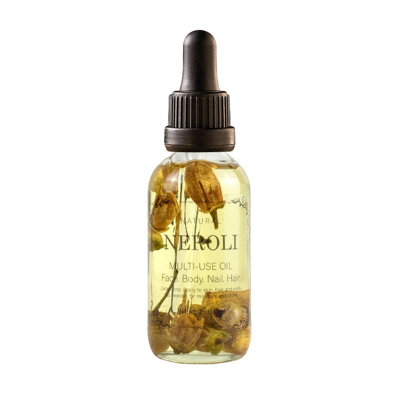 Orange blossom dried flower massage oil