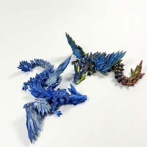 Figurine de dragon en cristal imprimée en 3D personnalisée, jouet très vendu, ornement fantastique volant pour la décoration de la chambre des enfants - Product Image 3
