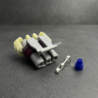 Adaptateur de longueur personnalisée - Connecteur femelle 3 broches pour voiture, modèle DJ7033Y-1.5-21, prise de capteur de température et de pression, gris, PBT/PA66 Nylon