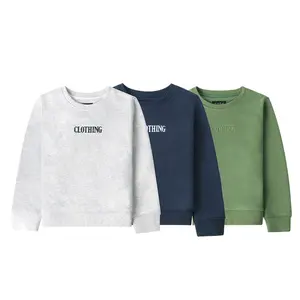 Qingzhihuo OEM Pullover Plain Dyed Plush Blank Jogger White Crewneck Cotton Custom Embroidery Crew Neck Sweatshirt For wholesale