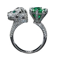 Bague unisexe Boyao en argent sterling S925 plaqué argent, motif tête de léopard pavé de moissanite GRA, style européen et américain, pour homme et femme