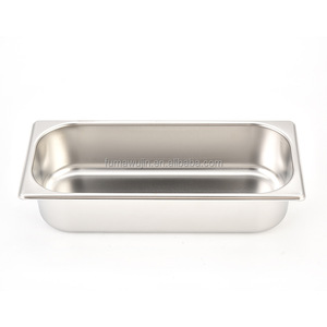 Stocké 201 plateau de nourriture en acier inoxydable salle à manger cafétéria bassin isolé haute qualité électrolyse métal <span class=keywords><strong>bac</strong></span> à glace - Product Image 4