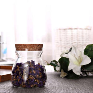 Recipiente de Vidrio Transparente <span class=keywords><strong>para</strong></span> Cocina, Frasco de Almacenamiento de Vidrio Cónico con Tapa de Bambú, Duradero <span class=keywords><strong>para</strong></span> Alimentos - Product Image 5