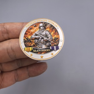 Venta al por Mayor de Monedas Conmemorativas 3D de Veteranos de Vietnam, Recuerdo de Héroes para Colección de Veteranos - Product Image 2