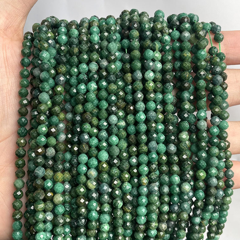 Wholesale Natural Stone Loose Beads, Micro Faceted Small 3mm Cutting Gemstone Beads for Necklace Jewelry Making 2mm 2.5mm 4mm
