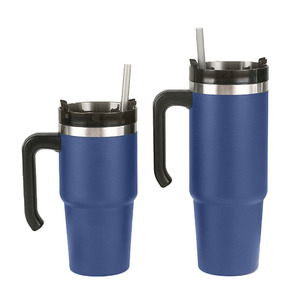 Gobelet isotherme de 20 oz avec poignée, en acier inoxydable, à double paroi, isolé sous vide, tasse à café isolée - Product Image 6