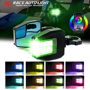 Espejos laterales de aluminio N2 <span class=keywords><strong>2023</strong></span>, por aplicación Control inalámbrico, RGB, 29 modos de Color, compatible con Can-Am <span class=keywords><strong>Maverick</strong></span> <span class=keywords><strong>X3</strong></span>, Polaris RZR - Product Image 5