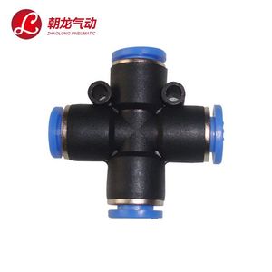 ข้อต่อลมแบบเร็ว Zhaolong PZA-4 ถึง PZA-12 ข้อต่อทองเหลืองแบบไขว้สี่ทาง สำหรับการเชื่อมต่อแบบเกลียวมาตรฐานอังกฤษ - Product Image 1
