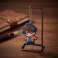 Pabrik OEM Kustom Gantungan Kunci Carabiner PVC Lunak 3D Cetak UV Anime Kartun Hadiah Promosi Bisnis Kerajinan PVC Karet