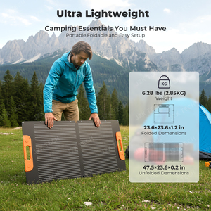 <span class=keywords><strong>Panneau</strong></span> <span class=keywords><strong>solaire</strong></span> pliable portable léger 100W Wilderness Expedition Road Trips <span class=keywords><strong>Car</strong></span> Camper Chargeur d'énergie photovoltaïque fiable - Product Image 2