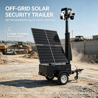 Tour de surveillance mobile solaire pour parking commercial, remorques de caméras de sécurité certifiées CE