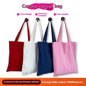 กระเป๋าช็อปปิ้งผ้าใบผ้าฝ้ายสีแดงลายการ์ตูนแบบพกพาของขวัญเปล่าสีขาวสไตล์ชนเผ่า DIY - Product Image 3