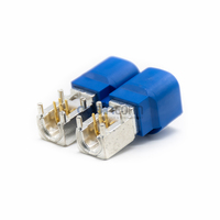 Conector Macho HSD Dual de Alta Velocidad de 4 Pines, Código C, Montaje en PCB con Orificio Pasante para Automoción LVDS