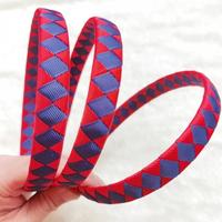Ruban en gros-grain de polyester tissé coloré pour enfants, personnalisé en usine, 1,5 cm, pour bandeaux sur mesure