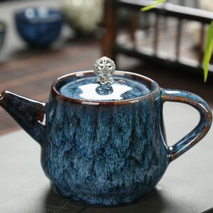 Théière en céramique vintage transformée au four, pour le thé Kung Fu, <span class=keywords><strong>petite</strong></span> théière domestique avec infuseur intégré pour thé en vrac - Product Image 4