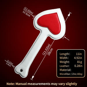 M-P4004 Paleta de Cuero en Forma de Corazón para Principiantes, Segura para el Cuerpo, para Juegos de Rol BDSM - Product Image 6