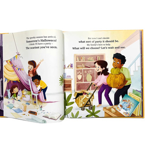 หนังสือฮาโลวีนคุณภาพสูงแบบกำหนดเอง น่ารัก ลายการ์ตูน สำหรับการเรียนรู้เบื้องต้น เข้าเล่มแบบเย็บกี่ ปกแข็ง พิมพ์ฟิล์มบนกระดาษแข็ง - Product Image 3