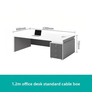 Escritorio de oficina en casa ejecutivo moderno, muebles baratos de roble con cajones de madera para dormitorio - Product Image 6