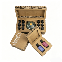 Boîte cadeau en papier nid d'abeille écologique pour huiles essentielles, ensemble de cosmétiques d'aromathérapie personnalisé, boîte d'emballage