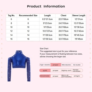 เสื้อครอปสำหรับเด็กผู้หญิงอายุ 6-16 ปี สำหรับเต้นแจ๊ส การแสดงบนเวที งานปาร์ตี้ ชุดเต้นรำ ขายส่ง - Product Image 6