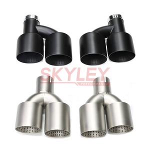 SKYLEY opachi in acciaio inox a doppia punta di scarico universale su misura sistema di scarico silenziatore punta a forma di ugello Ak <span class=keywords><strong>Logo</strong></span> - Product Image 5