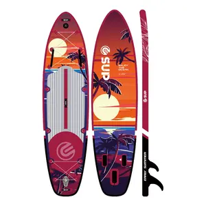 Esup dernières recherches et développement personnalisé double couche matériel support de sports nautiques paddleboard gonflable planche de surf de mer