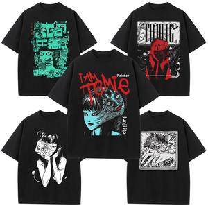 Camiseta de manga corta unisex de algodón 100% con estampado vintage del personaje <span class=keywords><strong>Tomie</strong></span> Lto de <span class=keywords><strong>Junji</strong></span> <span class=keywords><strong>Ito</strong></span>, con efecto desgastado. - Product Image 2