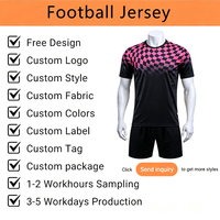 Maillot de football de haute qualité à séchage rapide 100% polyester, imprimé par transfert thermique, personnalisable, support OEM ODM pour hommes