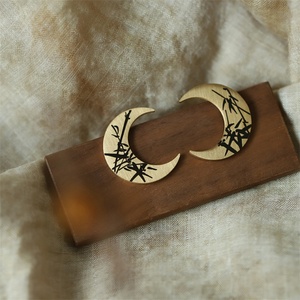 Pendientes de Joyería Vintage, Chapados en Oro, de Acero Inoxidable, con Diseño de Luna, para Mujer - Product Image 4