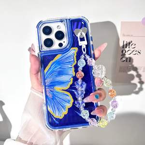 <span class=keywords><strong>Funda</strong></span> Triple para Teléfono con Cordón, Diseños de Mariposas Pintados con UV Personalizados, Venta Caliente en Sudamérica, <span class=keywords><strong>Funda</strong></span> para Teléfono al por Mayor de Fábrica - Product Image 4