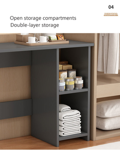 Mesa de lectura de estudio comercial KSL para albergue juvenil con estante Mesa taburete de madera y muebles de dormitorio de <span class=keywords><strong>hostal</strong></span> OEM ODM - Product Image 6
