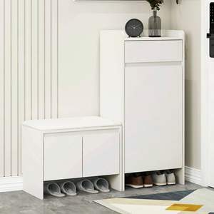Multi Layer <b>Shoe</b> Cabinet With <b>Bench</b> <b>Storage</b> Space Saving Entryway Organizer For Home Living Room - Product Image 3