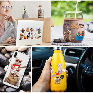 Pegatinas de Transferencia UV Personalizadas Ecológicas con Diseño de Gato de Dibujos Animados para Envolturas de Vasos de 16 oz, Resistentes al Agua para Botellas y Tazas - Product Image 5