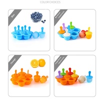 SANS BPA Silicone Crème Glacée Moule À Gelée Lavable Au Lave-Vaisselle Bac À Glaçons Popsicle Maison Dessin Animé Popsicle De Crème Glacée