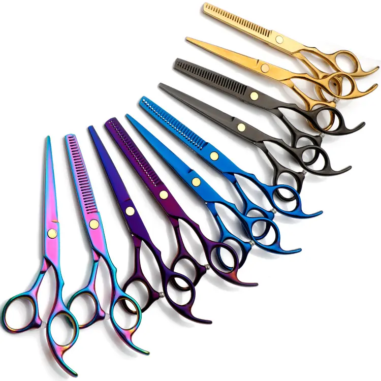 Цветные Ножницы для волос с гальваническим покрытием для салона, профессиональные модные парикмахерские Специальные Цветные 6 "ножницы для стрижки волос