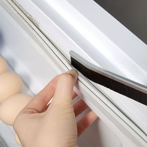 Bathroom Crevice <b>Brush</b> Nylon Metal Multi Functional Household <b>Cleaning</b> Tool For Kitchen Tile <b>Window</b> Groove Dust Removal - Product Image 1