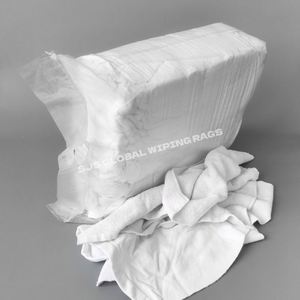 Trapos de Algodón Blanco 10 kg Gauci Borda, Toallas Blancas de Algodón Puro Reciclado, Paños Industriales a Granel para Limpieza - Product Image 1