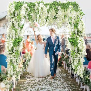 紫藤人造花挂花环串Faake Bushy丝绸藤蔓婚礼家居墙面装饰新年情人节 - Product Image 1