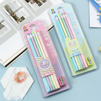 Ensemble de crayons d'école mignons OEM en bois pour étudiants