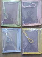 WAALUU Macaron - Carpeta Transparente A4 para Documentos, Gran Capacidad, con Cierre, para Libros de Texto, Resistente al Agua, para Estudiantes