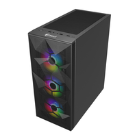 Boîtier de PC de jeu KINPOWER, tour moyenne, panneau en maille, verre trempé, logo personnalisé, boîtiers d'ordinateur de jeu